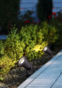 Faretto con picchetto antracite orientabile per giardino moderno ip65