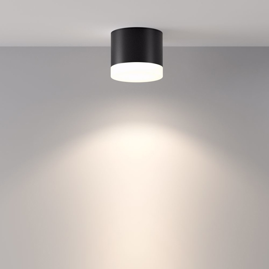 Maytoni plafoniera da bagno pauline mini rotonda nera ip44