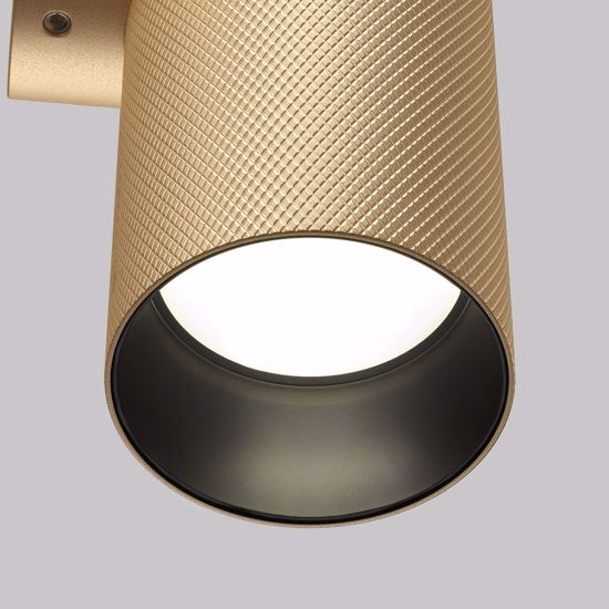 Applique da parete cilindro oro classico luce sopra sotto biemissione