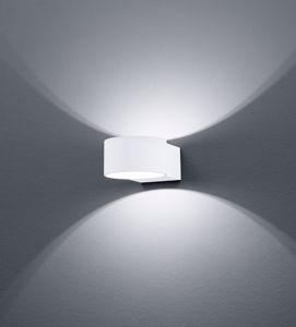 Applique led 4,5w 3000k design moderna bianco luce biemissione per interni