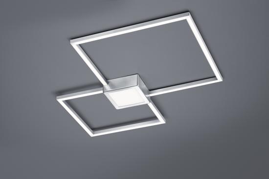 Plafoniera led design 28w 3000k dimmerabile moderna grigio per cucina