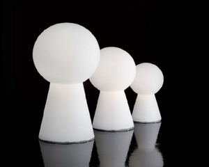 Birillo tl1 medium lampada da tavolo in vetro bianco ideal lux
