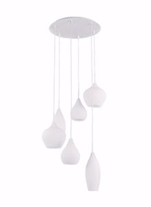 Soft sp6 lampadario bianco per soggiorno moderno ideal lux