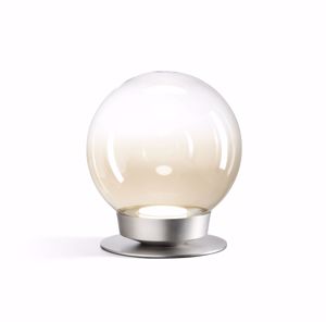 Lampada da tavolo sfera 25cm trasparente e ambra moderna miloox jotto
