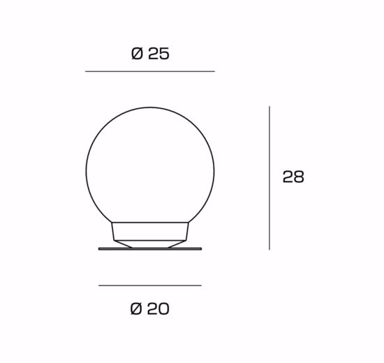 Lampada da tavolo sfera 25cm trasparente e ambra moderna miloox jotto