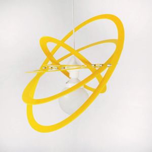 Lampadari a sospensione per cameretta anelli plastica giallo lucido fp