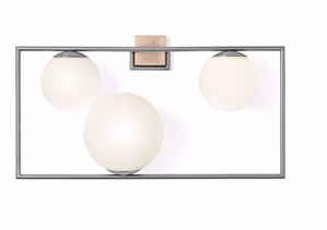 Miloox buble applique moderna 3 luci da parete 3 sfere bianche