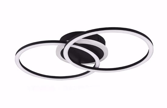 Plafoniera led 25w 3000k dimmerabile nera moderna