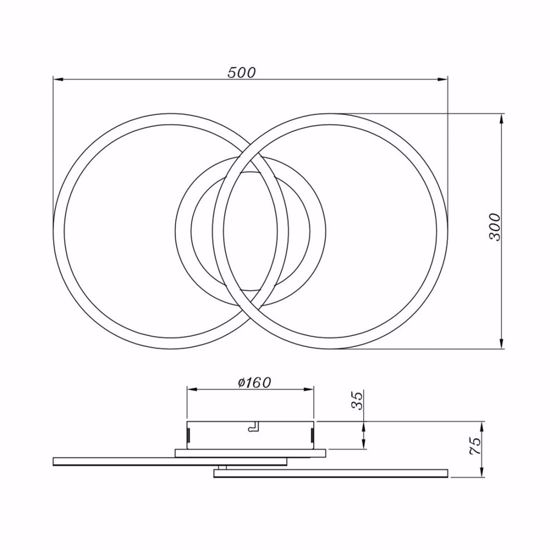 Plafoniera led 25w 3000k per cucina dimmerabile nera 