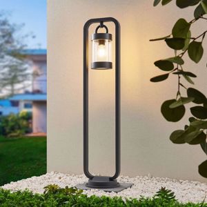 Lampione da giardino antracite con sensore crepuscolare design lanterna ip44