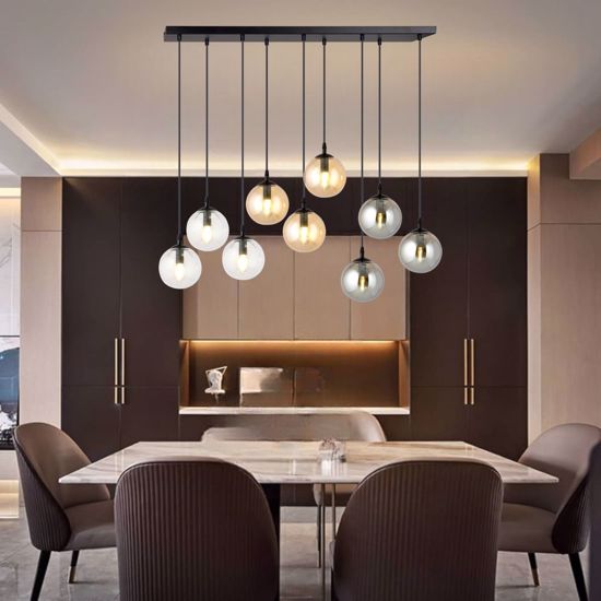 Lampadario per tavolo da soggiorno moderno 9 luci a sospensione multicolor