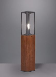 Lampione in legno da giardino antracite moderno ip44
