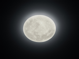 Plafoniera luna led 22w 3000k dimmerabile con telecomando