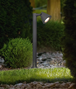 Lampione da giardino per esterno antracite ip44 luce orientabile