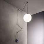 Boa ideal lux lampada a sospensione da parete cavo nero con decentramento