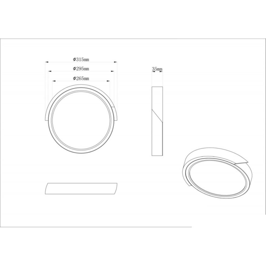 Plafoniera rotonda bianca legno led 20w 3000k per soggiorno dimmerabile