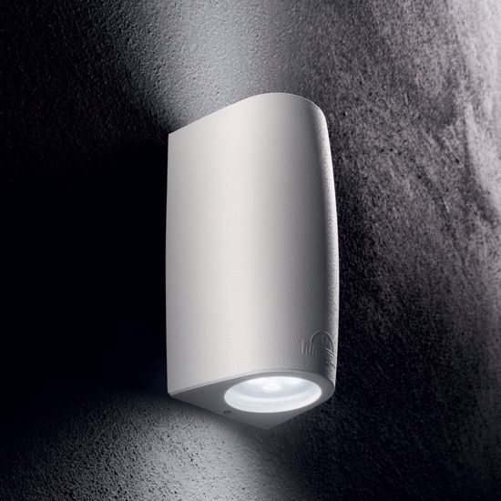 Keope ap2 applique da esterno ip55 bianco up e down ideal lux