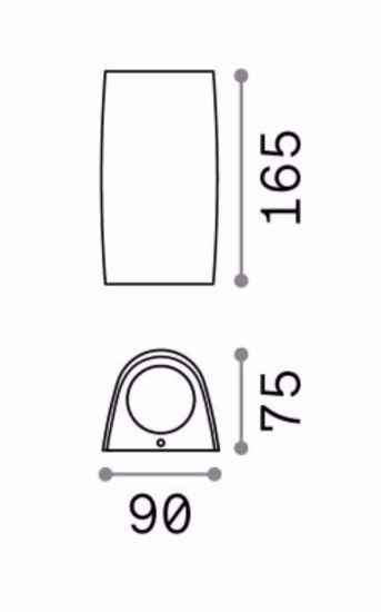 Keope ap2 applique da esterno ip55 bianco up e down ideal lux