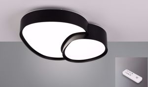 Plafoniera nera led 21w tricolor moderna per soggiorno dimmerabile