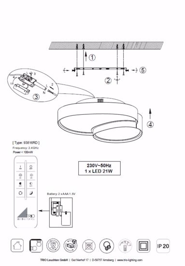 Plafoniere led 21w cct nera e oro per soggiorno  dimmerabile con telecomando