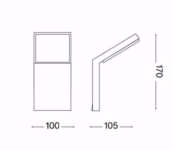 Ideal lux style pa applique illuminazione per esterno antracite led 9w 4000k