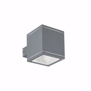 Snif ap1 square applique cubo per esterno grigio up&amp;down ideal lux