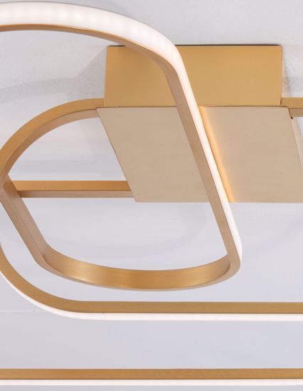 Plafoniera oro design per soggiorno moderno led dimmerabile 39w 3000k dimmerabile