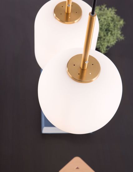 Lampadario sospensione moderno oro per tavolo da soggiorno