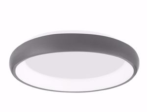 Plafoniera led 50w 3000k grigio antracite rotonda per cucina 