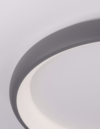 Plafoniera led 50w 3000k grigio antracite rotonda per cucina moderna