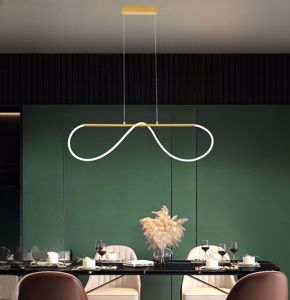 Lampadario per tavolo da soggiorno oro led 29w 3000k dimmerabile design