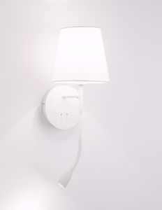 Applique bianca per comodino da camera da letto moderna due luci orientabili