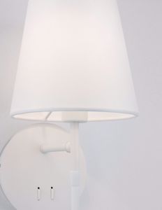 Applique bianca per comodino da camera da letto moderna due luci orientabili