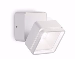 Omega ap square ideal lux applique da esterno bianco orientabile  7w 4000k