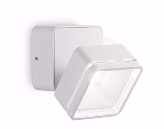 Omega ap square ideal lux applique da esterno bianco orientabile led 7w 4000k