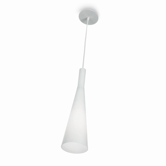 Milk sp1 ideal lux lampadario pendente isola cucina vetro bianco