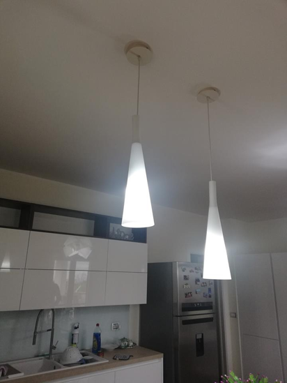 Milk sp1 ideal lux lampadario pendente isola cucina vetro bianco