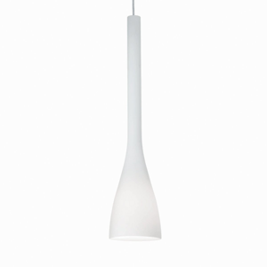 Flut sp1 big ideal lux lampadario per isola cucina pendente vetro bianco design cono