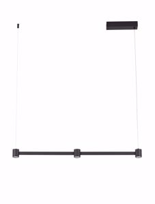 Lampadario orizzontale 80cm sospensione nero led per tavolo cucina