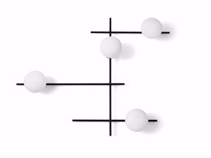 Applique mikado miloox  sforzin 4 luci nero design modulabile moderno