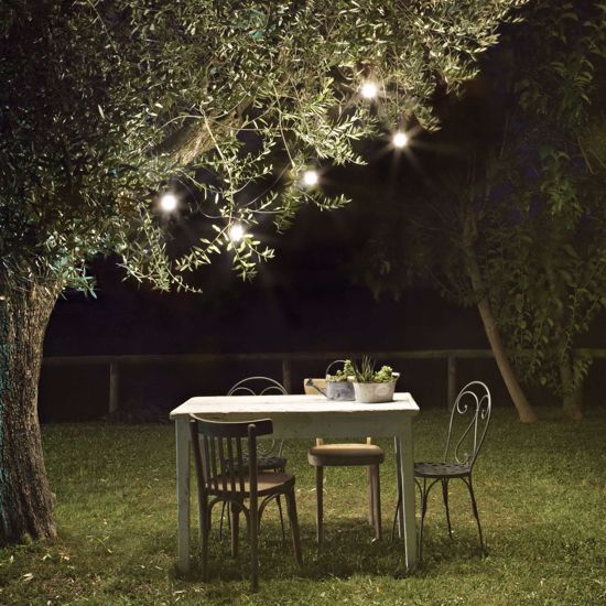 Fiesta sp10 ideal lux cavo decorativo da giardino ip44 10 luci