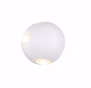 Applique da esterno sfera bianca 4 luci  8w 3000k ip54