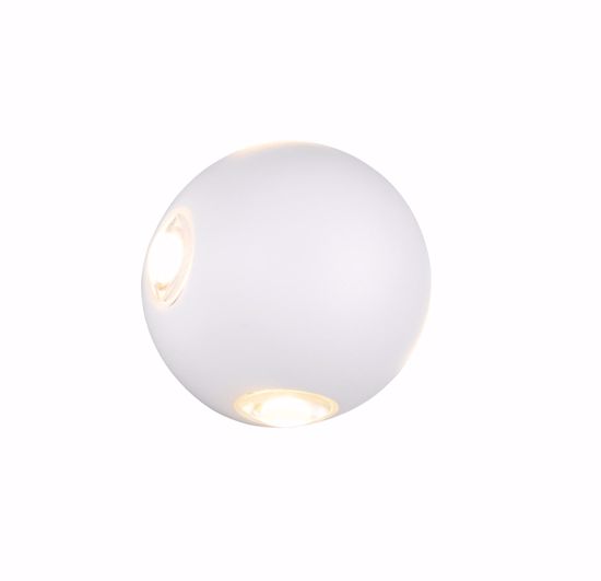 Applique da esterno sfera bianca 4 luci led 8w 3000k ip54