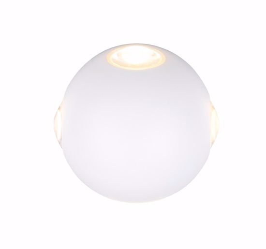 Applique da esterno sfera bianca 4 luci led 8w 3000k ip54