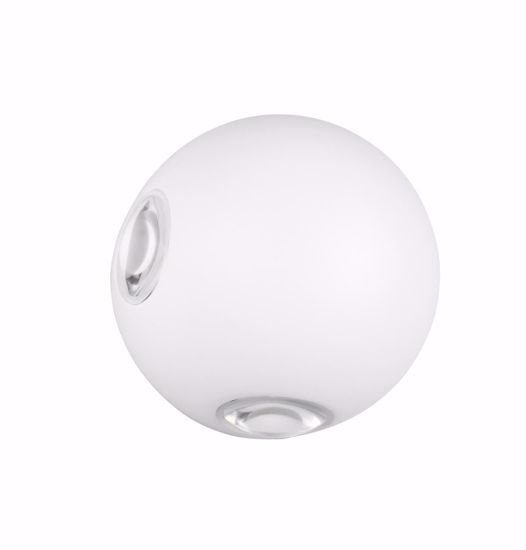 Applique da esterno sfera bianca 4 luci led 8w 3000k ip54