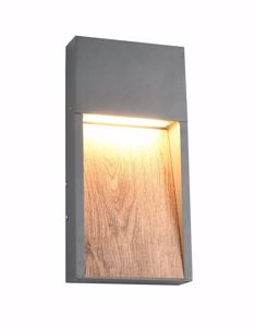 Applique per esterni antracite effetto legno led 11w 3000k ip44