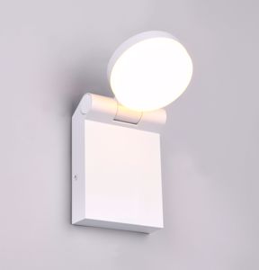 Applique bianca per esterni luce orientabile led 7w cct ip44