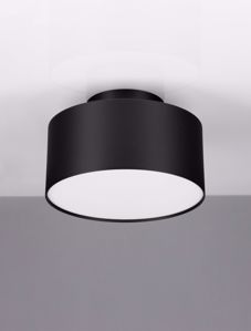 Spot plafoniera nera rotonda led 24w 3000k luminosa moderna per interni