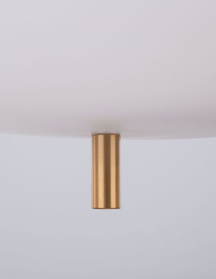 Lampada sospensione da tavolo vetro bianco struttura oro