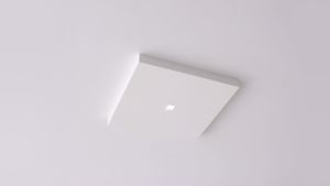 Plafoniera quadrata led 11w 2700k 20x20 cm bianca gesso cristaly verniciabile